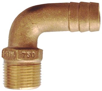 GROCO  Bronze 90deg; Pipe to Hose Adapter 1-1/2